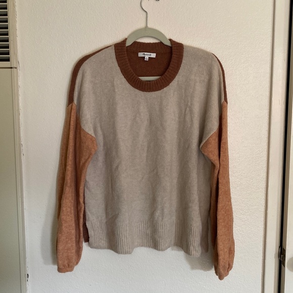 Madewell wool blend colorblock Payton pullover - Picture 3 of 5